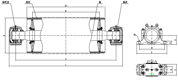 Гладкий барабан B = 400 ~ 2400 мм