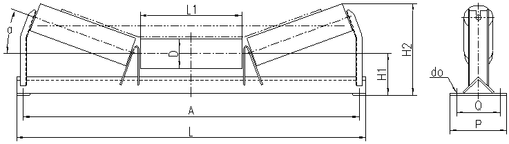 Переходные роликоопоры серии TS-CTT-40~240