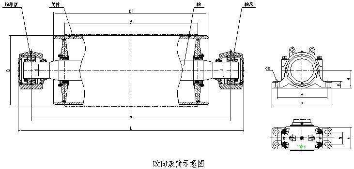 Реверсивный ролик B = 400 ~ 2400 мм
